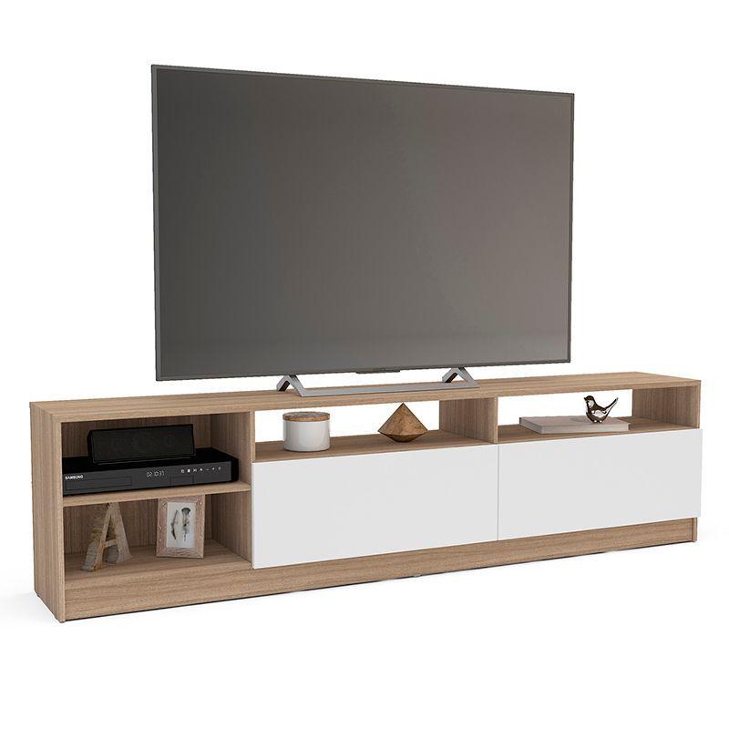 RACK TV MOYAN LIGHT 75 PULGADAS CAF CON 2 PUERTAS BLANCAS-6