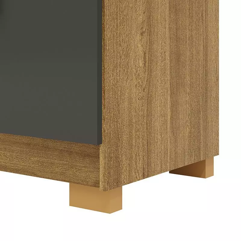 COMODA AMERICANA 5 CAJONES 2 PUERTAS GRIS-4