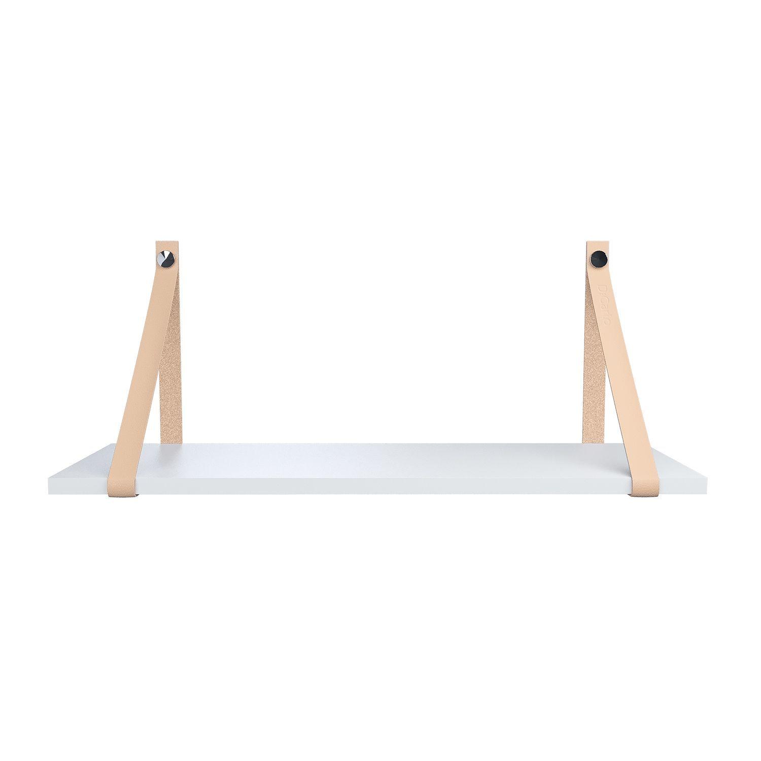 ESTANTE COURO BEIGE 60X20CM VEKKAHOME-0