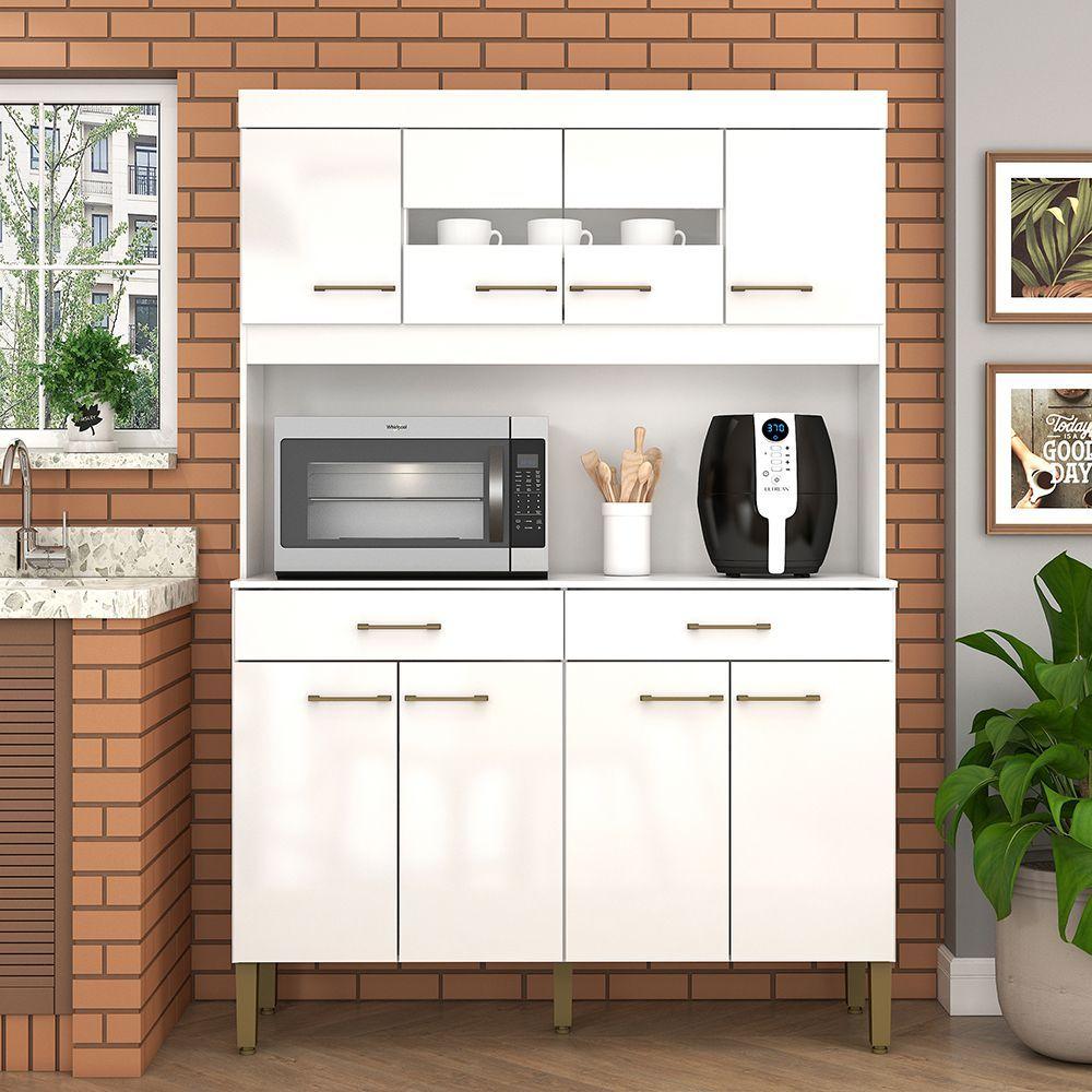 KIT COCINA LAURA BLANCA 8 PUERTAS 2 CAJONES-2