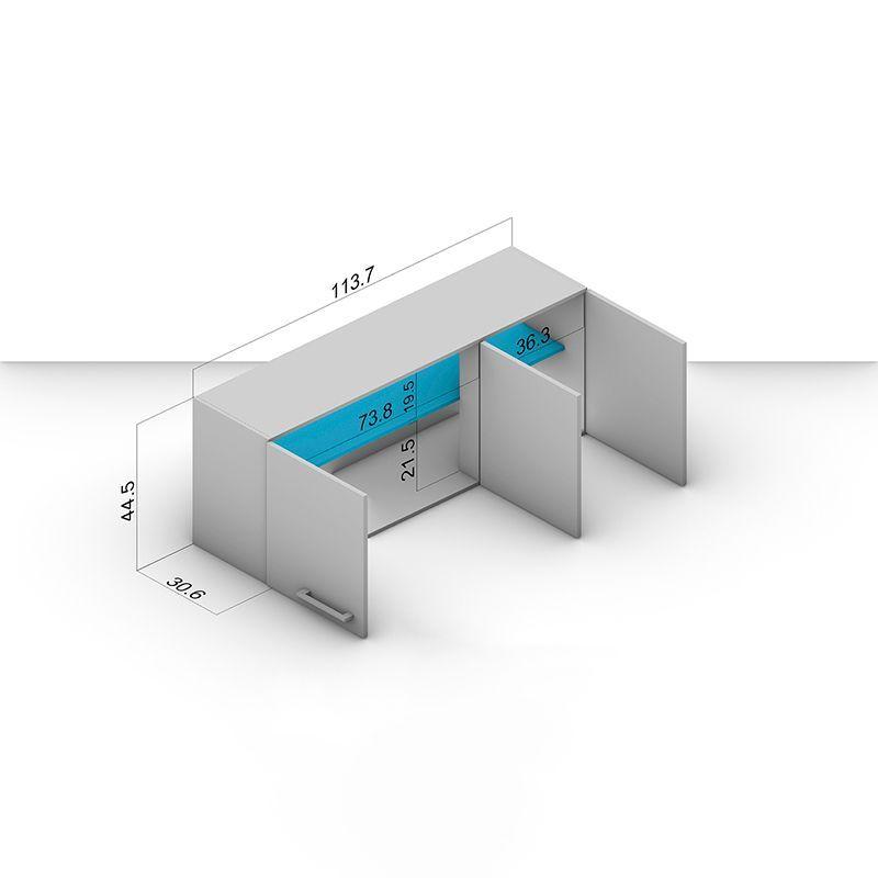 MUEBLE AEREO OPIE 120 CM BLANCO 3 PUERTAS-5