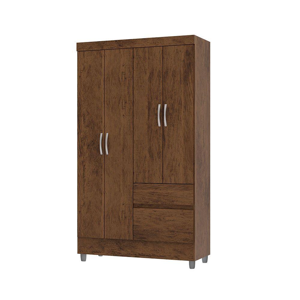 CLOSET IDEAL 4 PUERTAS 2 CAJONES CAFE-3