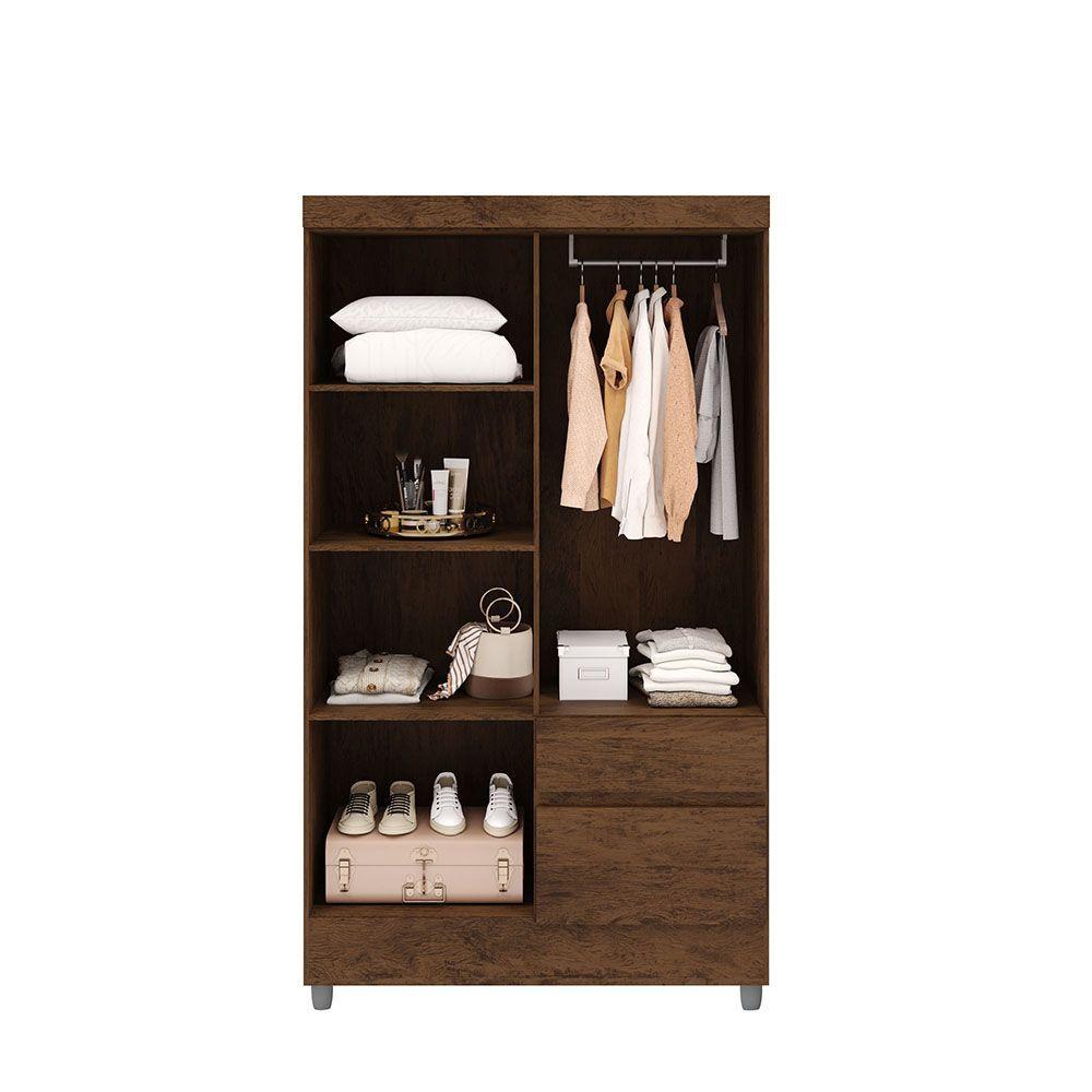CLOSET IDEAL 4 PUERTAS 2 CAJONES CAFE-7