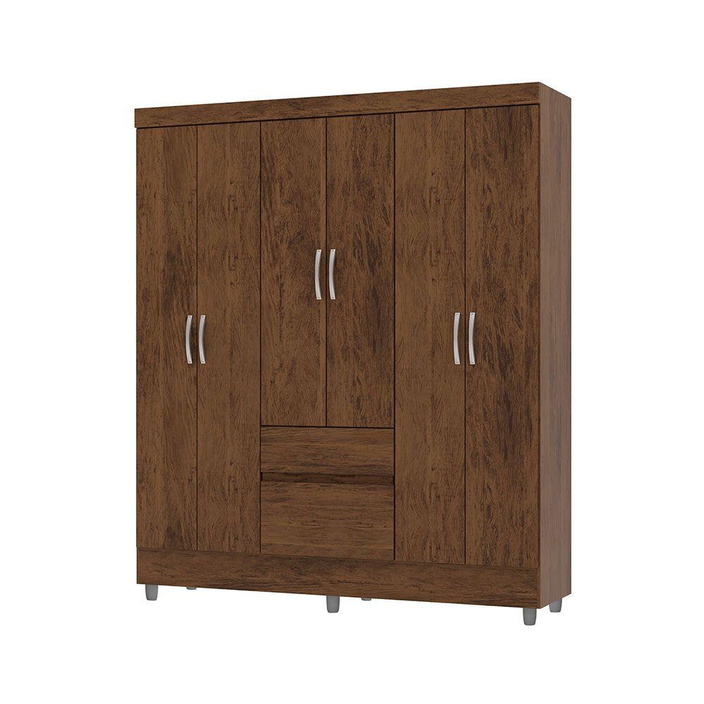 CLOSET IDEAL 6 PUERTAS 2 CAJONES CAFE-3