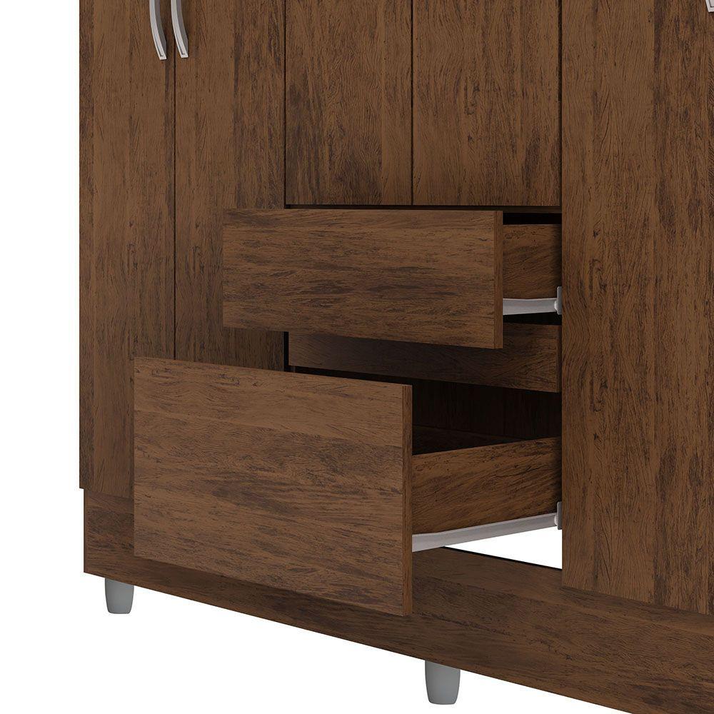 CLOSET IDEAL 6 PUERTAS 2 CAJONES CAFE-4
