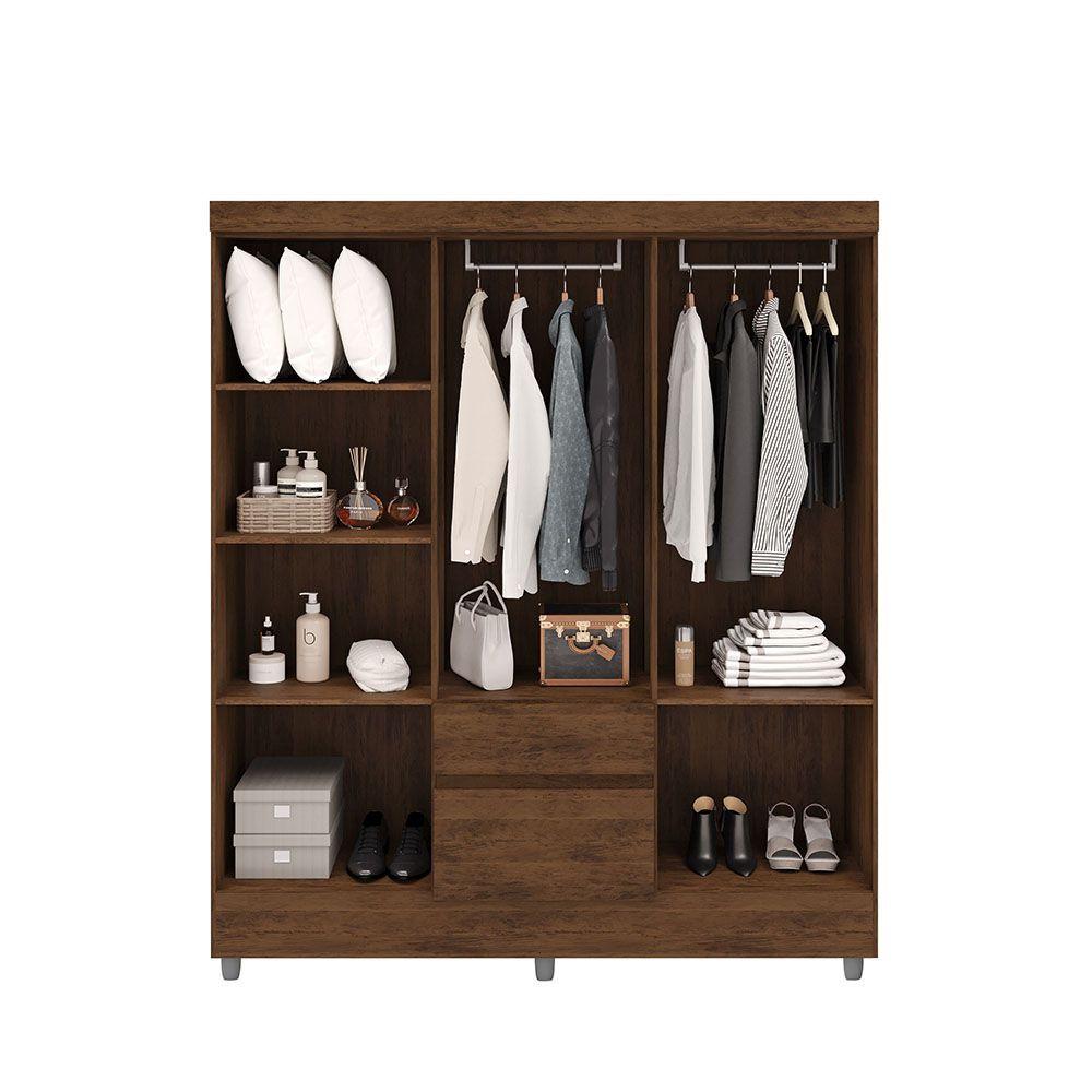 CLOSET IDEAL 6 PUERTAS 2 CAJONES CAFE-7