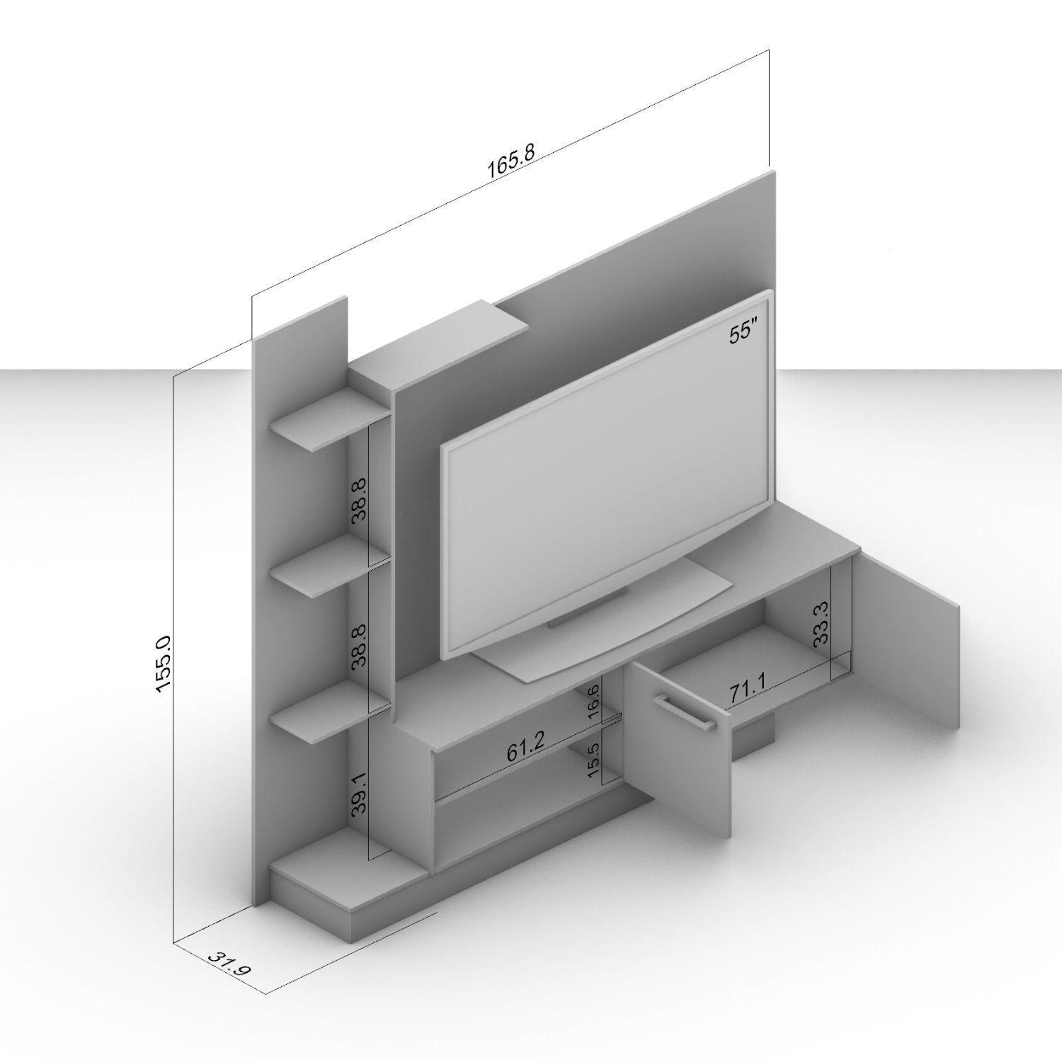 HOME TV REINA 55 PULGADAS 2 PUERTAS BLANCO-5