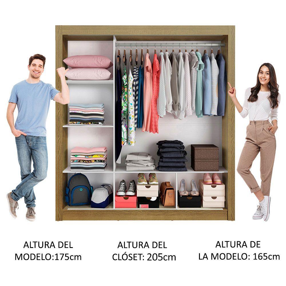 CLOSET MONACO 3 PUERTAS CORREDIZAS BICOLOR-2