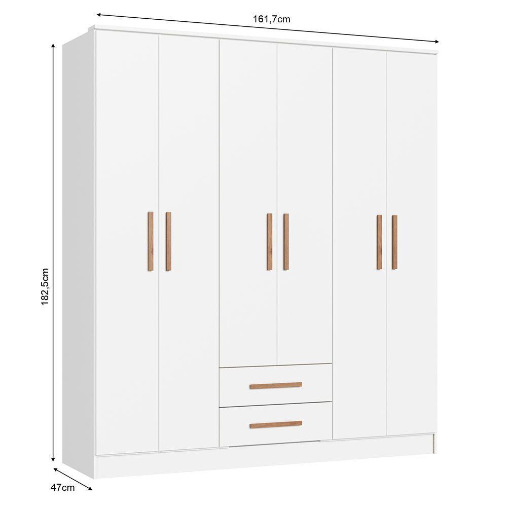 Closet Pequim 6 Puertas Blanco-5