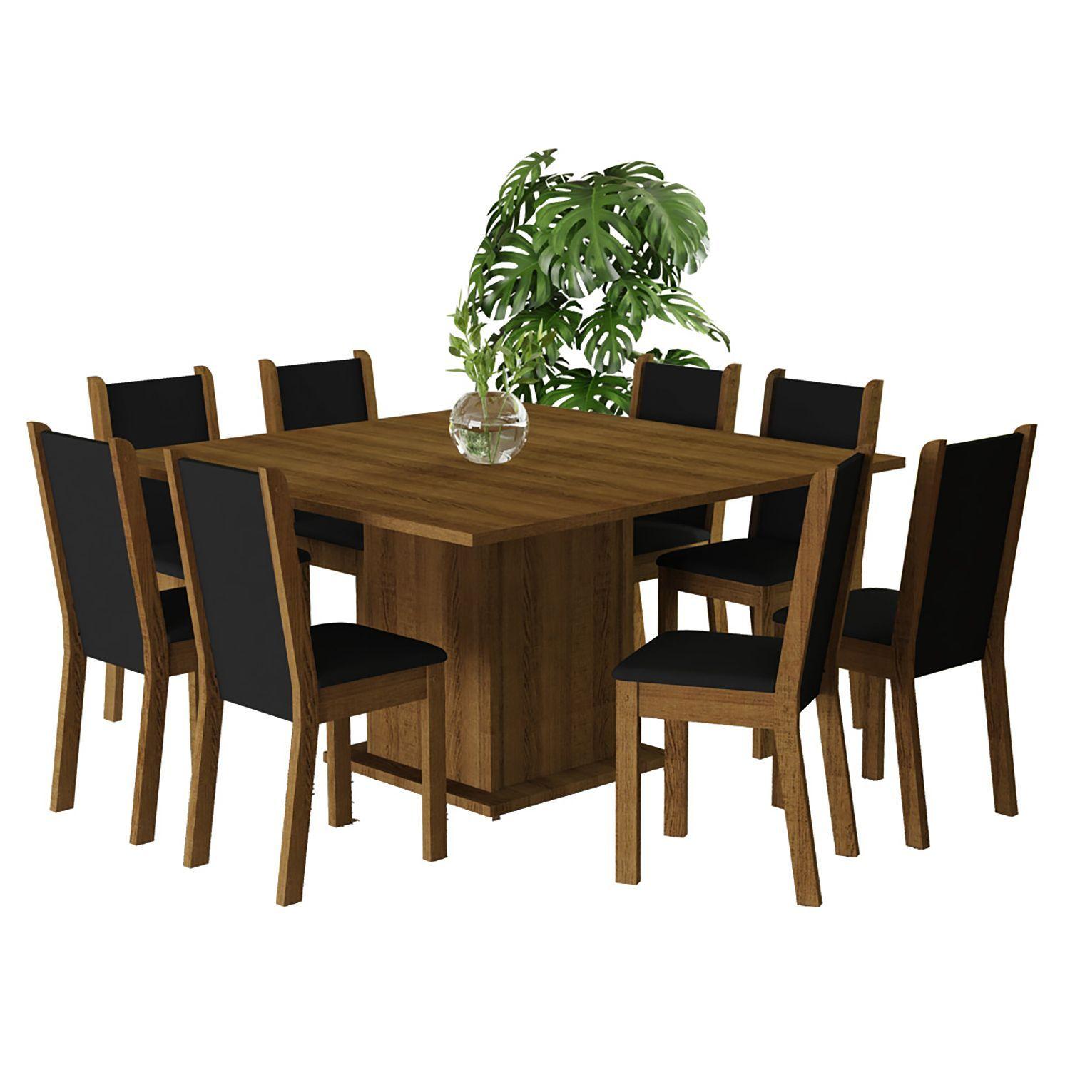 JUEGO COMEDOR CLARICE GRECO 8 SILLAS CAFE-4