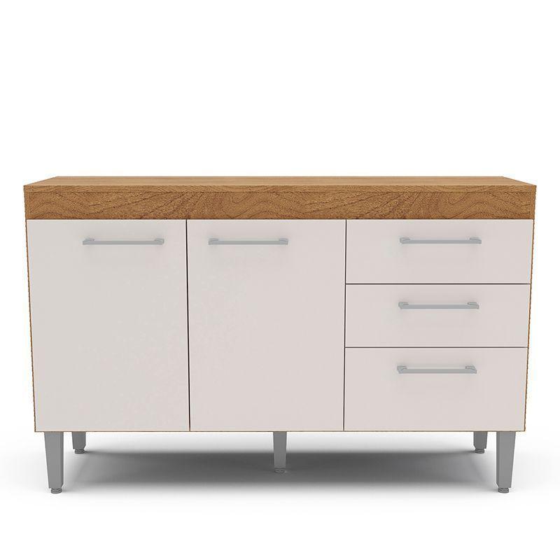 MUEBLE BASE OPIE 120 CM BLANCO 3 PUERTAS 2 CAJONES-4