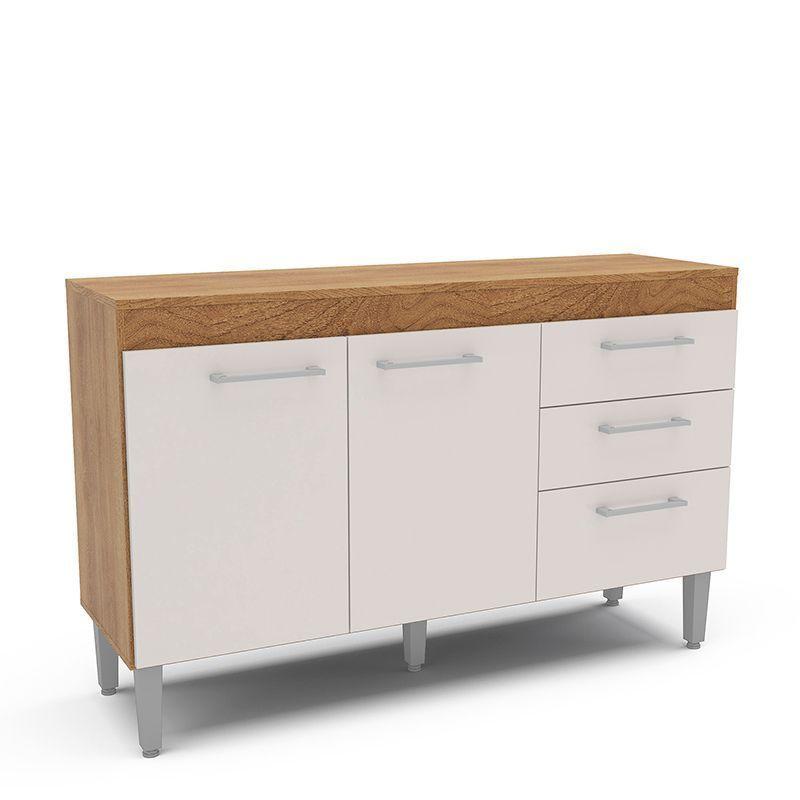 MUEBLE BASE OPIE 120 CM BLANCO 3 PUERTAS 2 CAJONES-5