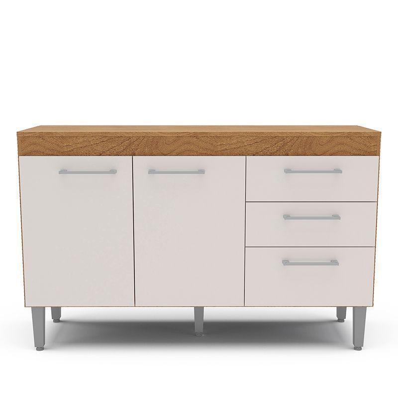 MUEBLE BASE OPIE 120 CM BLANCO 3 PUERTAS 2 CAJONES-4