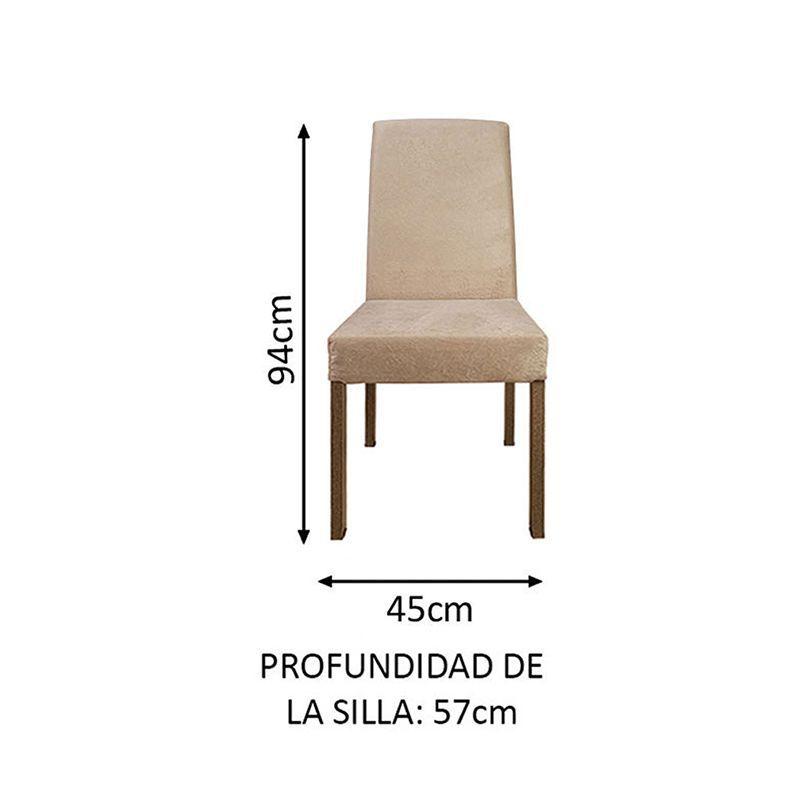 JUEGO COMEDOR LINDA FIORE 4 SILLAS CON VIDRIO-7