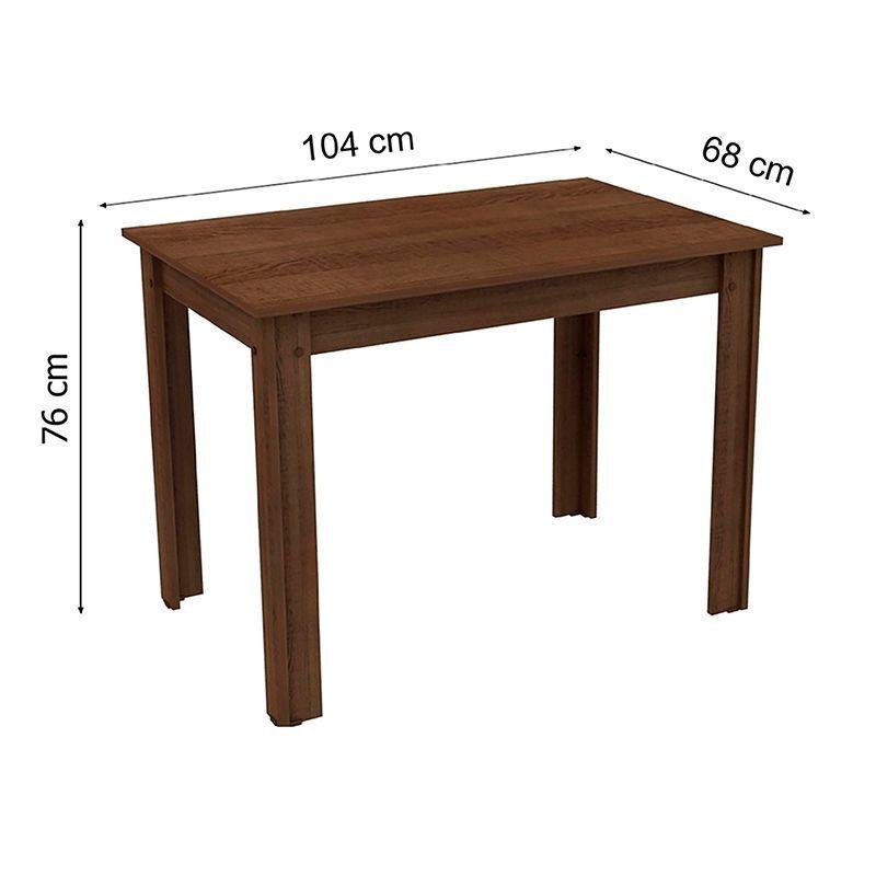 JUEGO COMEDOR LUNA LEONE 4 SILLAS CAF-5