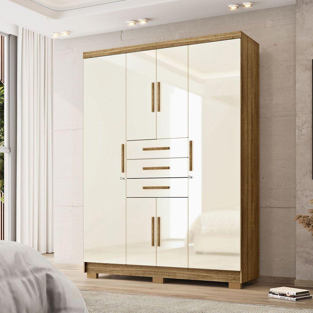 Closet Taurus 6 Puertas 3 Cajones Beige-0
