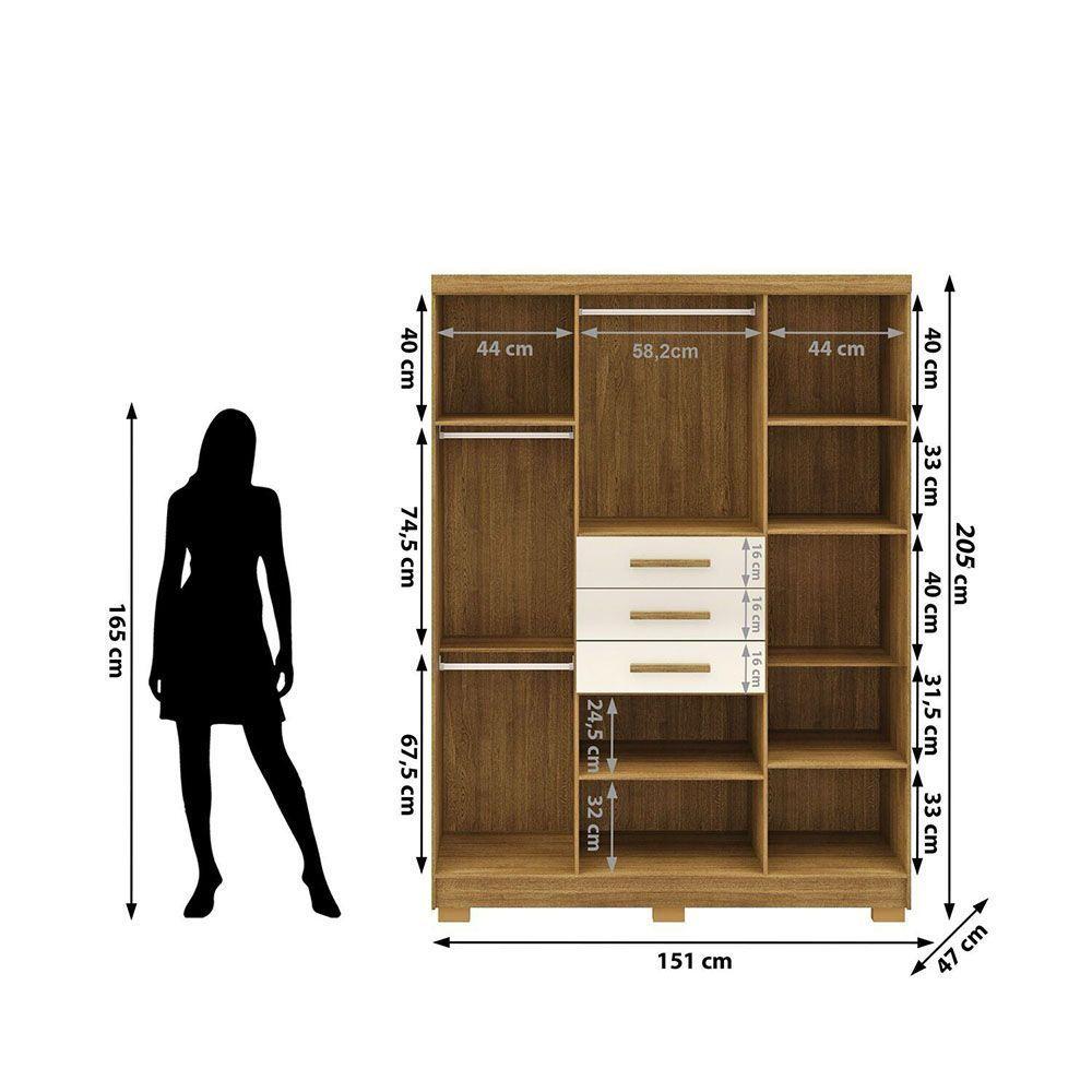 Closet Taurus 6 Puertas 3 Cajones Beige-6