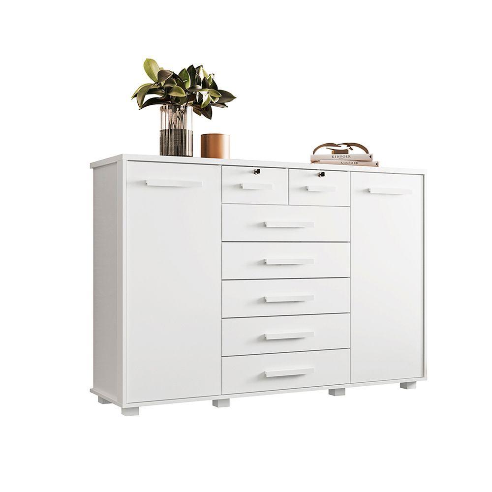 Comoda Fontana White 2 Puertas 7 Cajones-2
