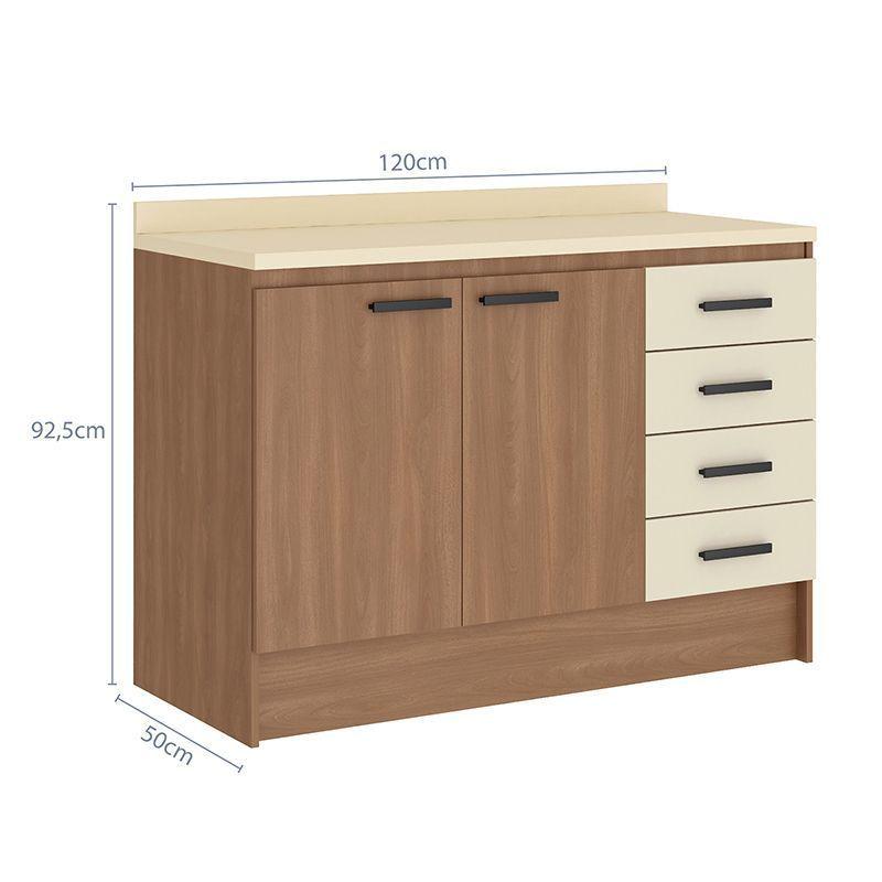 MUEBLE BASE MIA BEIGE 2 PUERTAS 4 CAJONES-3