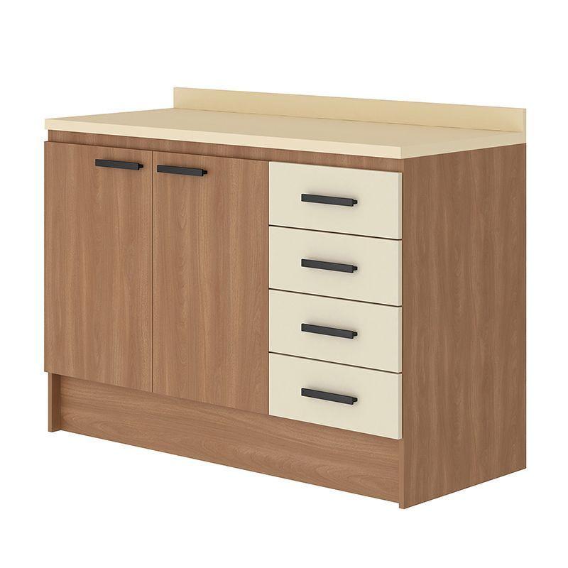 MUEBLE BASE MIA BEIGE 2 PUERTAS 4 CAJONES-4