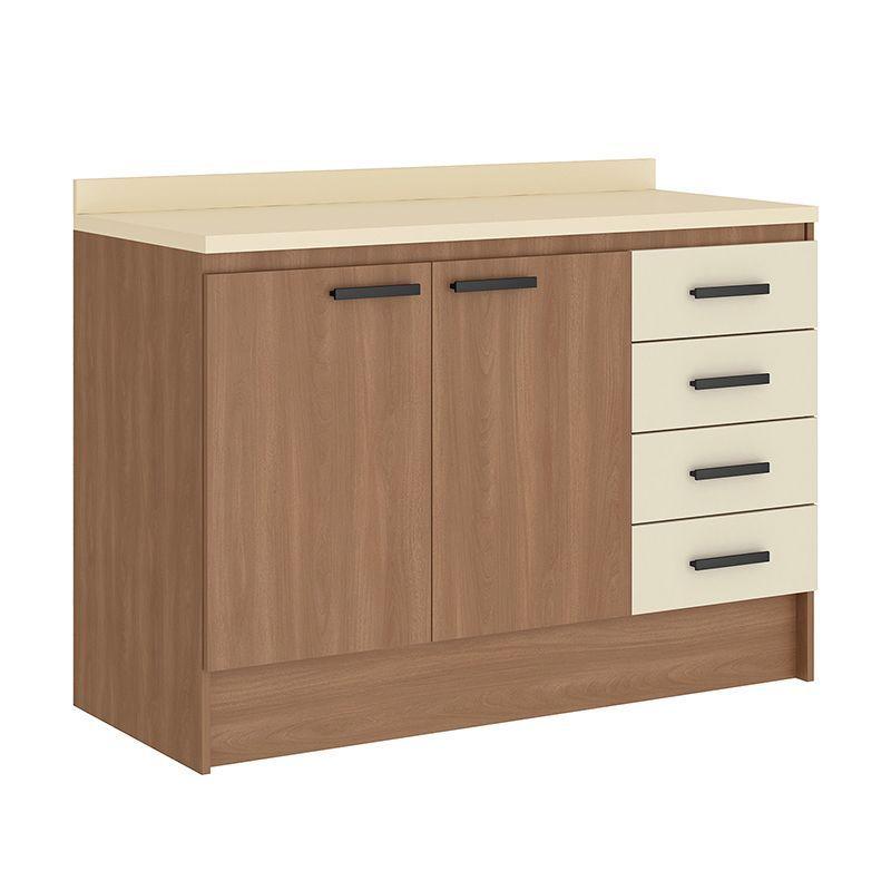 MUEBLE BASE MIA BEIGE 2 PUERTAS 4 CAJONES-5