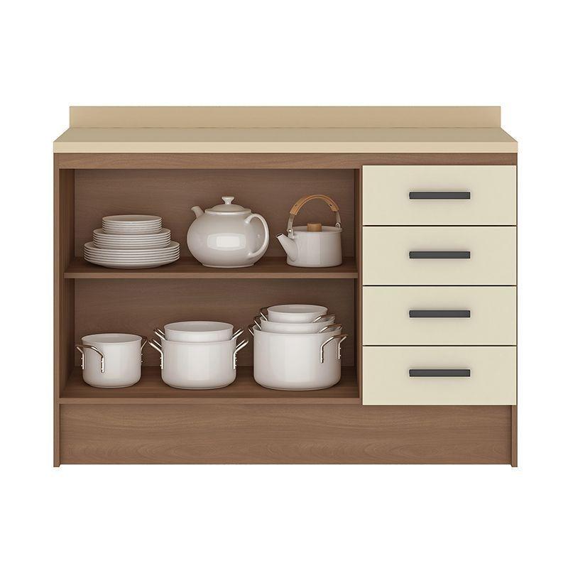 MUEBLE BASE MIA BEIGE 2 PUERTAS 4 CAJONES-7