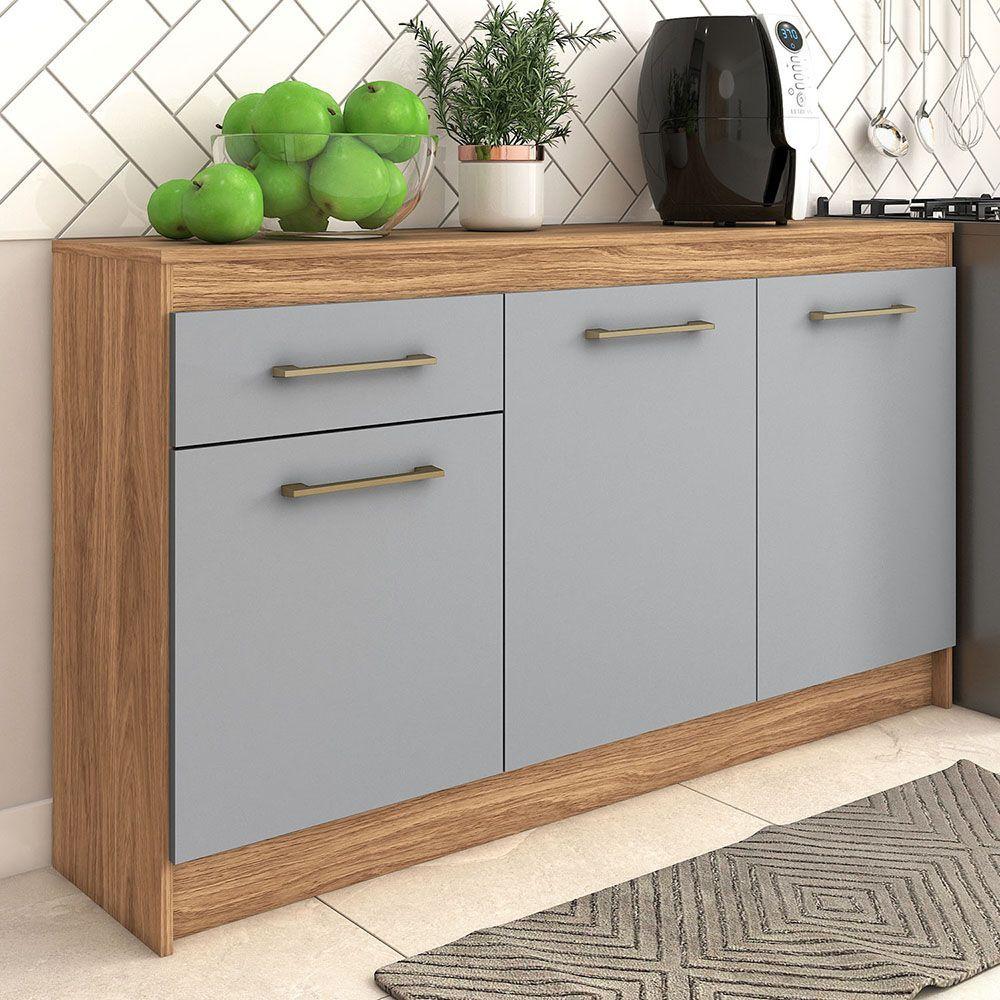 MUEBLE BASE ALBA 3 PUERTAS 1 CAJON CAFE GRIS-5