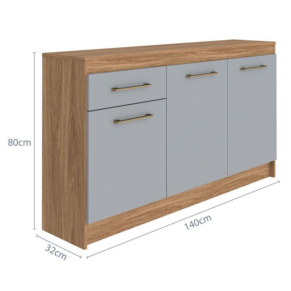 MUEBLE BASE ALBA 3 PUERTAS 1 CAJON CAFE GRIS-6