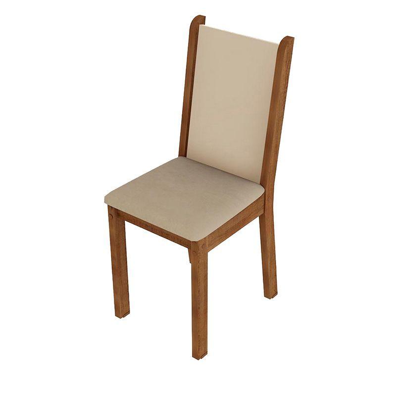 JUEGO COMEDOR CELINE LEONE 4 SILLAS CAFE-5