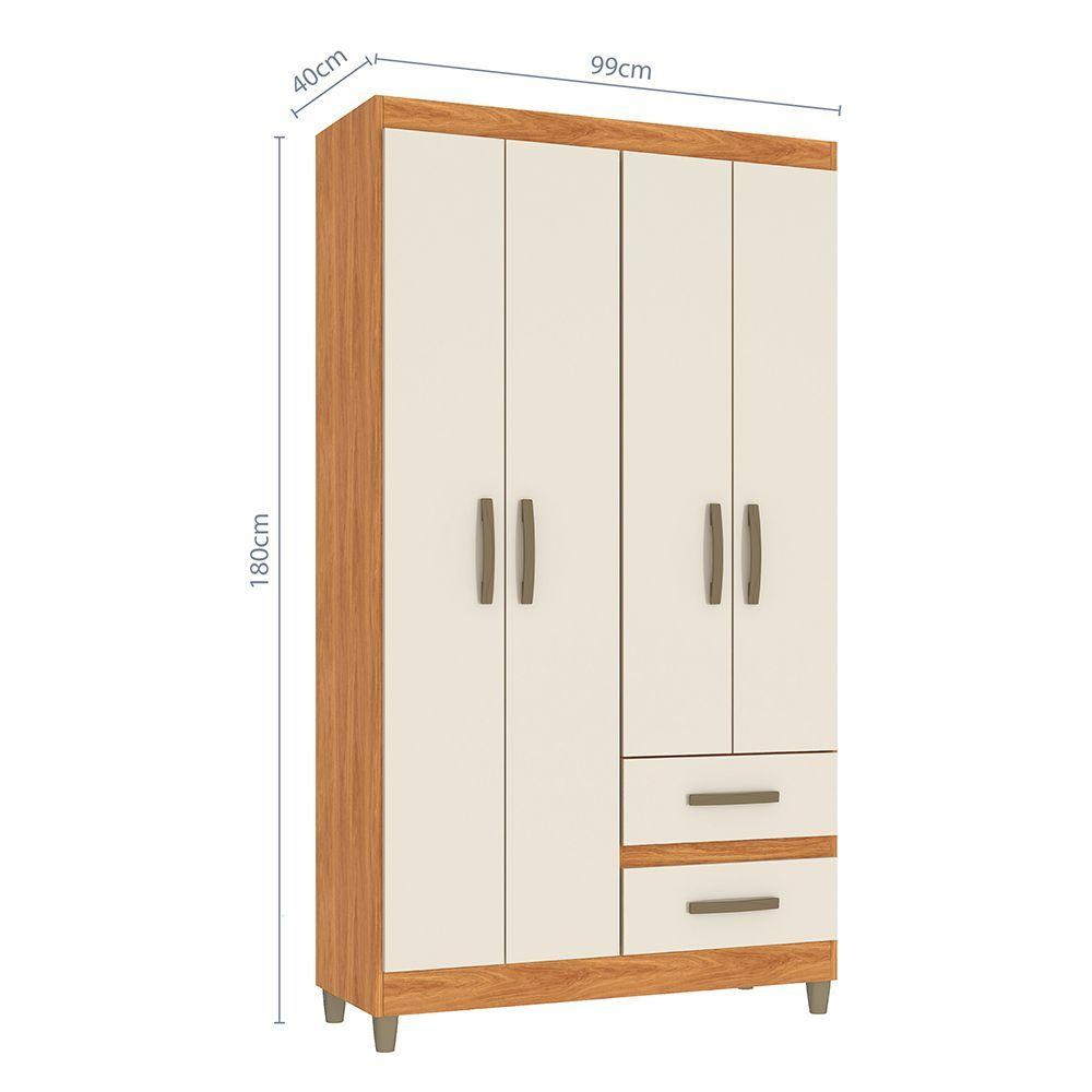 CLOSET LISBOA BEIGE 4 PUERTAS 2 CAJONES-4