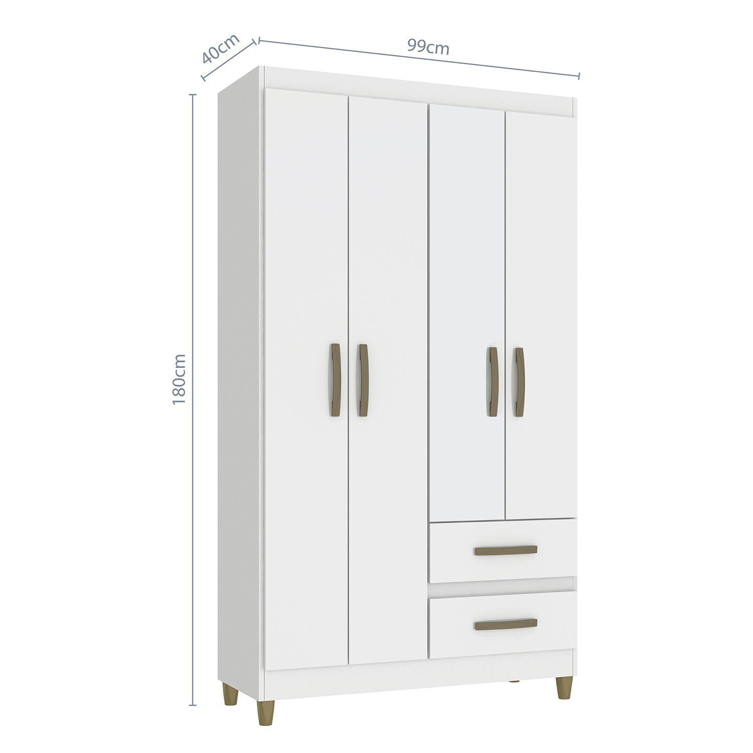 CLOSET LISBOA BLANCO 4 PUERTAS 2 CAJONES-2