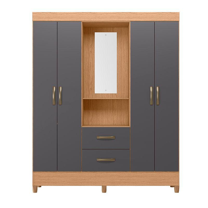 CLOSET CAPELINA GRIS 4 PUERTAS 2 CAJONES-2