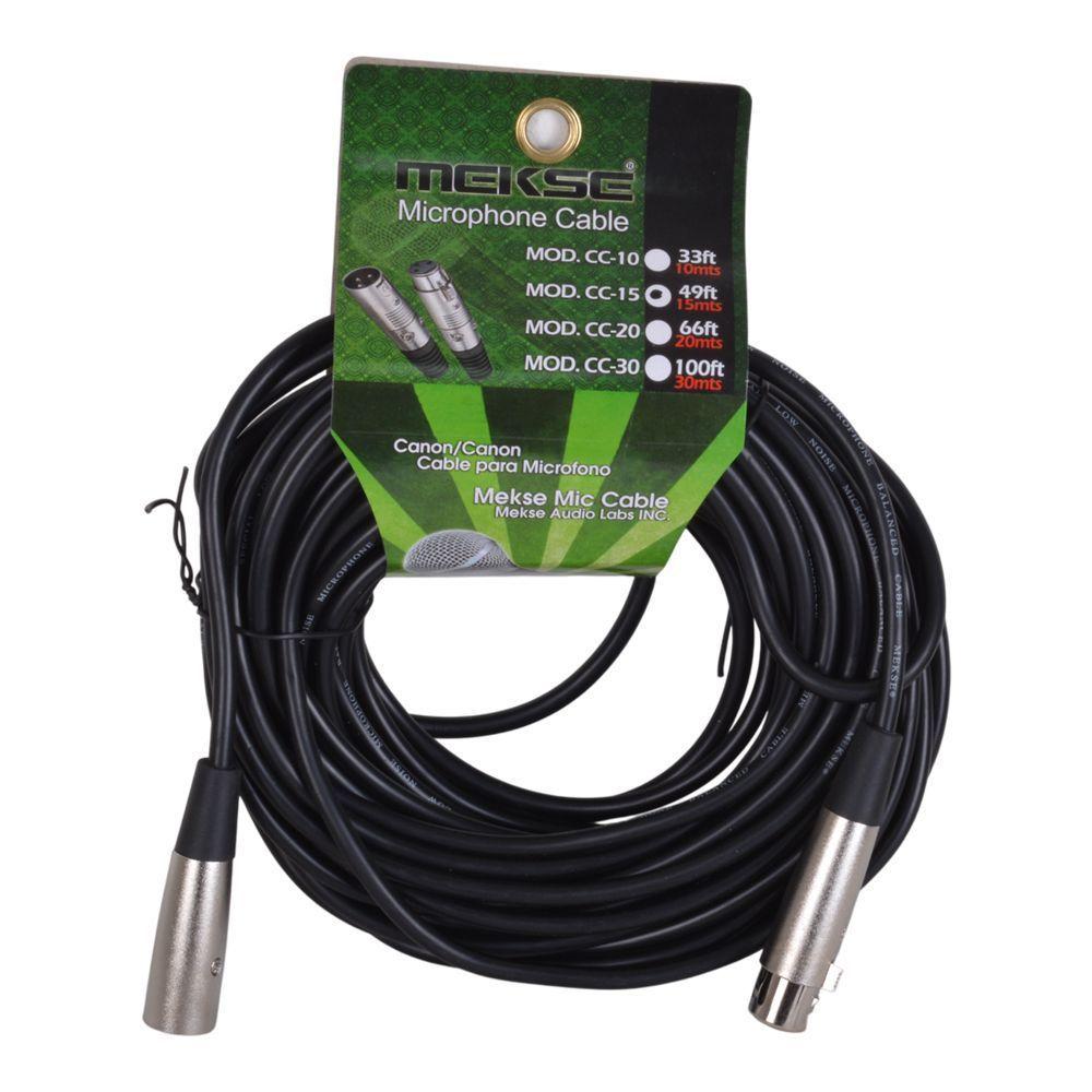 CABLE MICROFONO A3M (XLR M) - A3F (XLR H) 10 MTS CC-10 MEKSE-0