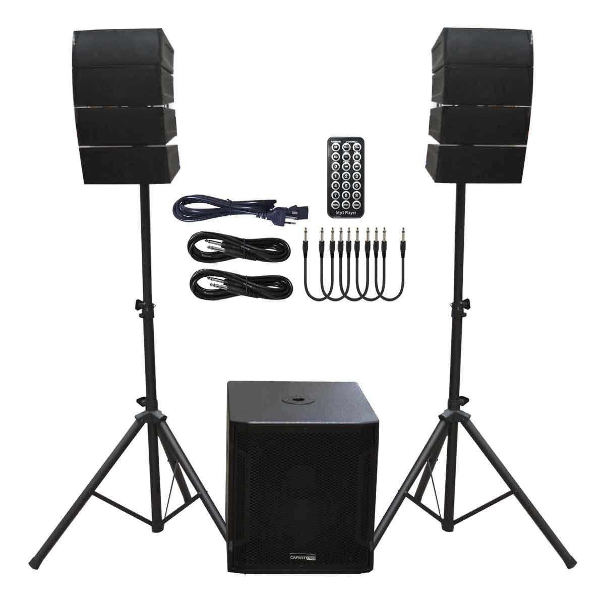 SISTEMA ARRAY SUB15+8 700W RMS 2000W MAX CSR-158 CARVERPRO-6