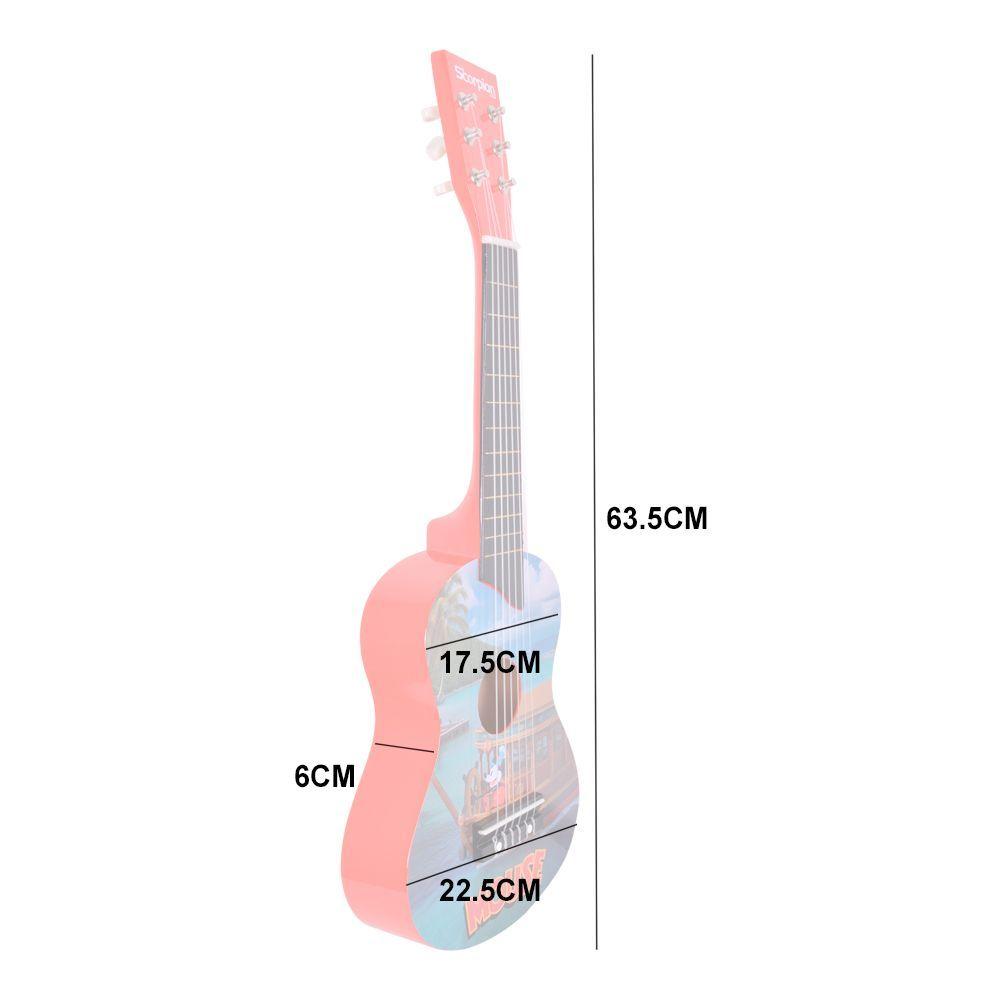 GUITARRA NIÑO 25 PULGADAS MOD.BARCO COLOR ROJA SCORPION-2