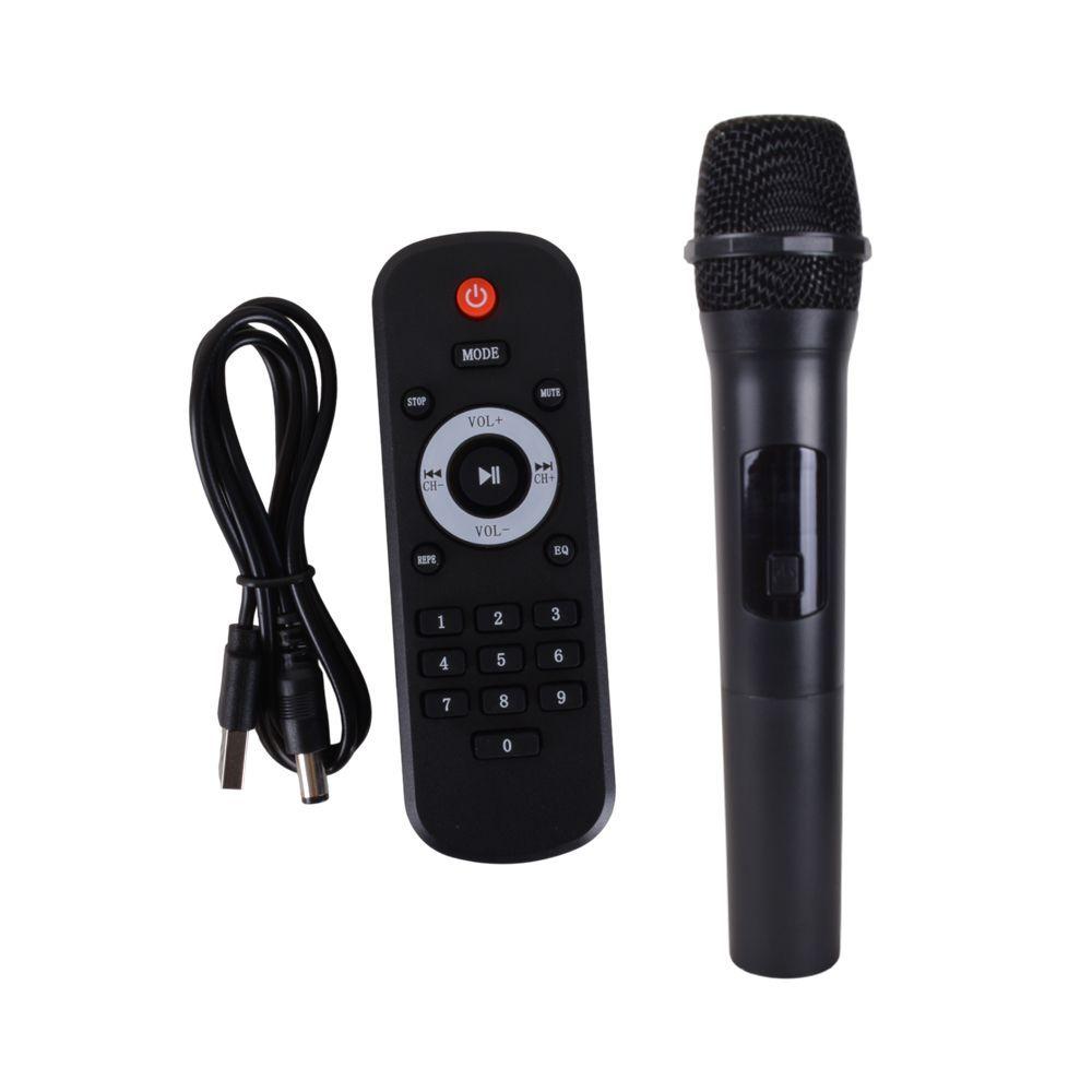 PARLANTE PORTATIL 2X12 50W LEDS MIC BT SING E ZQS12217-4