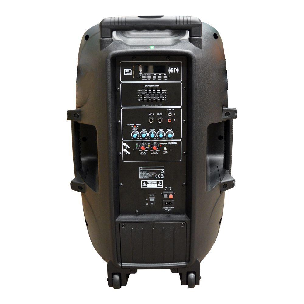 CAJA ACUSTICA PARLANTE PORTATIL 15 + 2 MICROFONOS YNPW-15-2MIC CIPRIANI-2