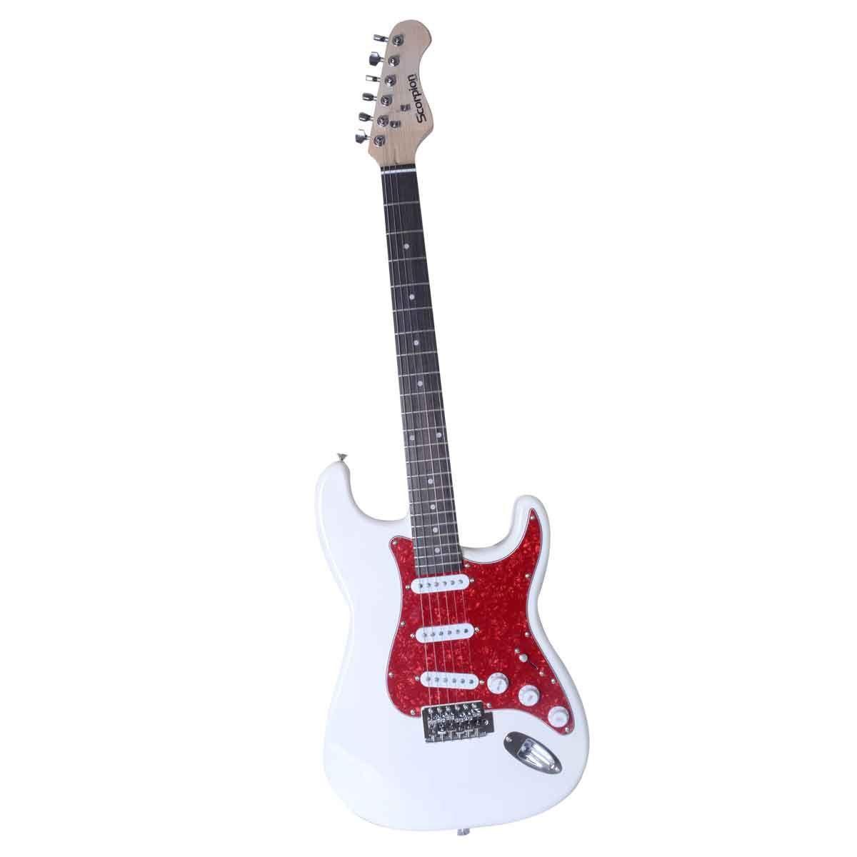 PACK GUITARRA ELECTRICA BLANCA-ROJO PAC-32WR SCORPION-1