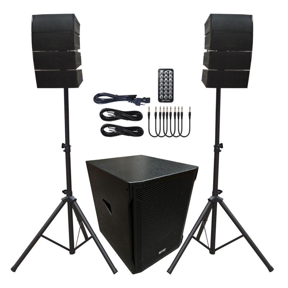 SISTEMA ARRAY SUB18 8 SATS 700W RMS 2000W GEMINI ARG 18-3