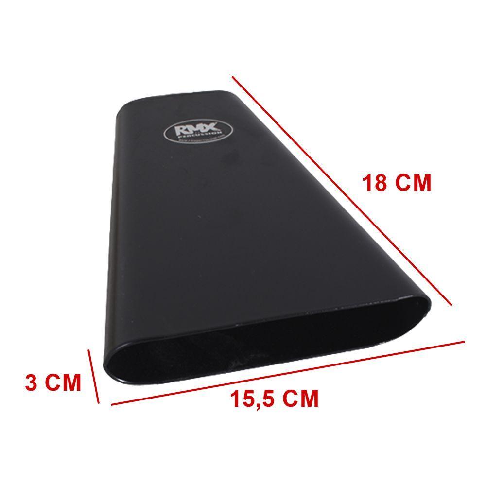 CENCERRO DE MANO 7 PULGADAS NEGRO CON BAQUETA RMX BHND 7B-4