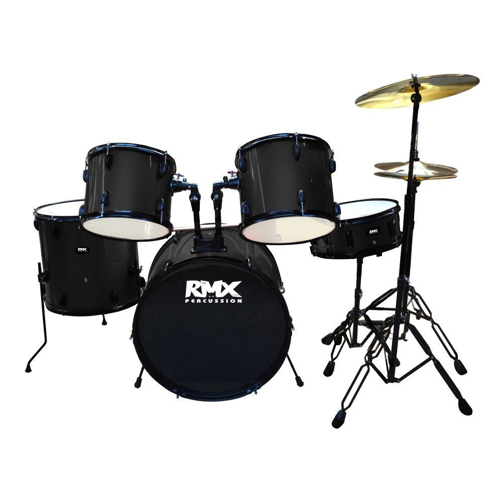 BATERIA ADULTO 5 PCS NEGRA PLAT + PISO RMX-0