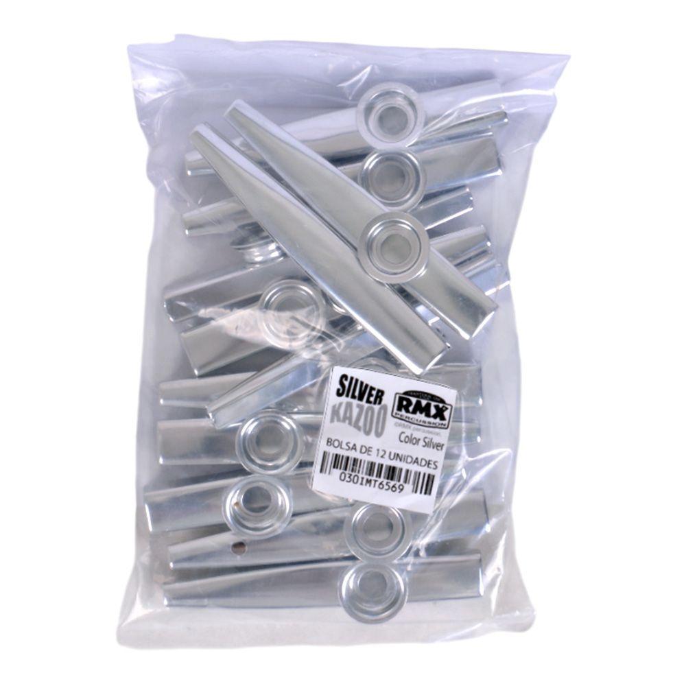 KAZOO PLÁSTICO 12 PCS CROMADO MOD. KZ-77/SLV RMX-3