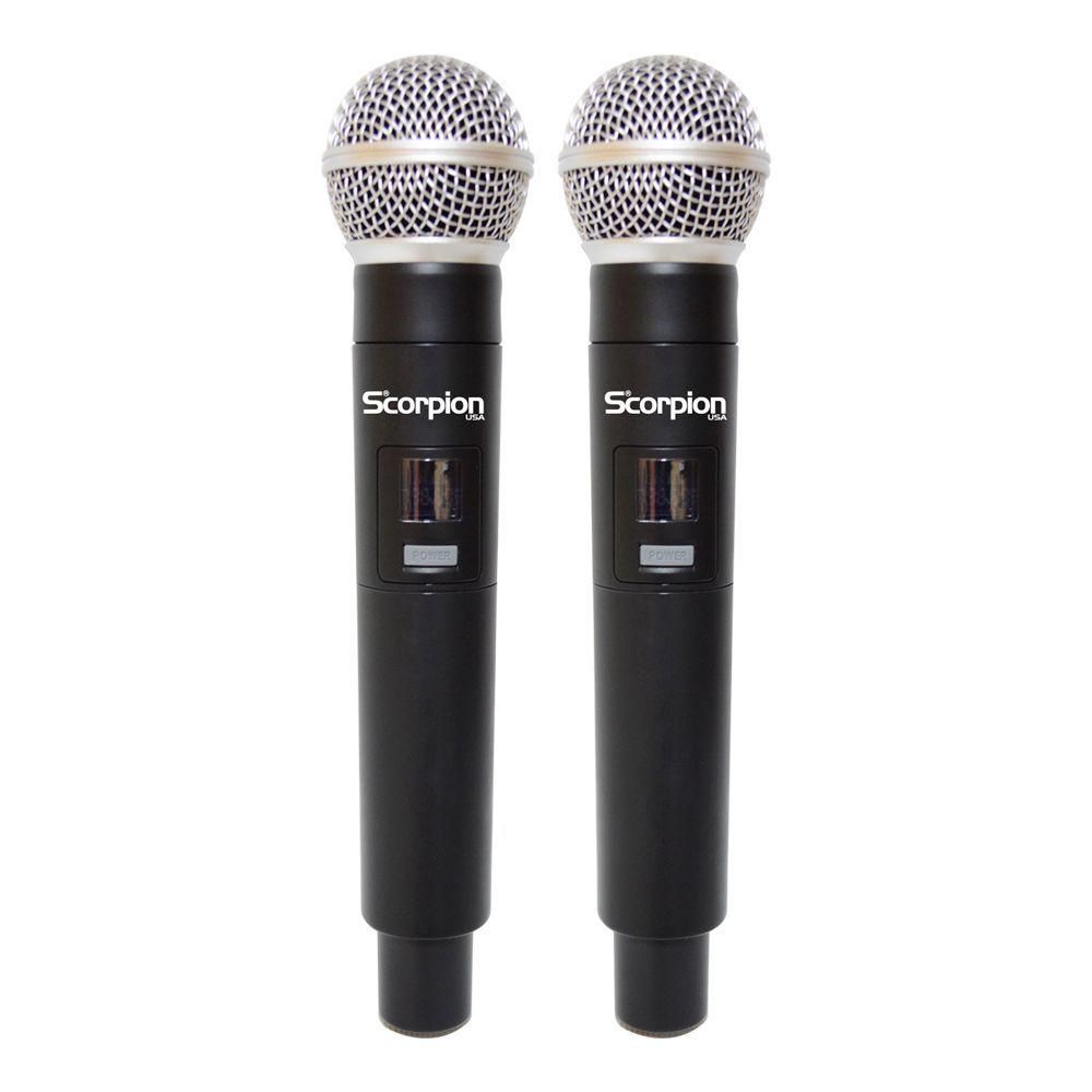 MICROFONO INALAMBRICO DE MANO DOBLE UHF/FQ VAR.SCORPION SMU-N5000-2