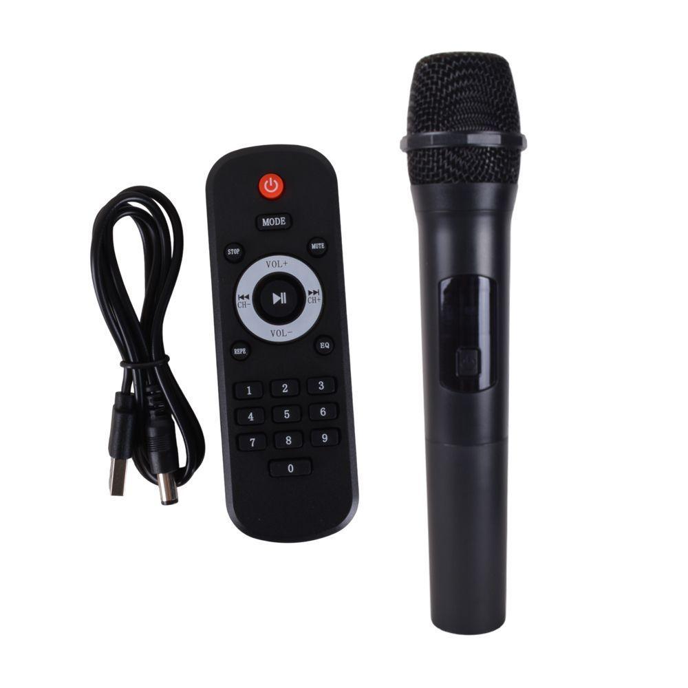 PARLANTE PORTATIL 2X10 80W LEDS MIC BT SING E ZQS10223-5