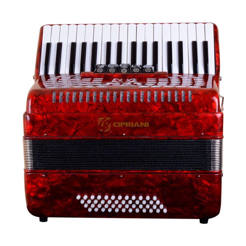 ACORDEON 48 BAJOS  5 REGISTROS ROJA CPA-48-5RD CIPRIANI-1