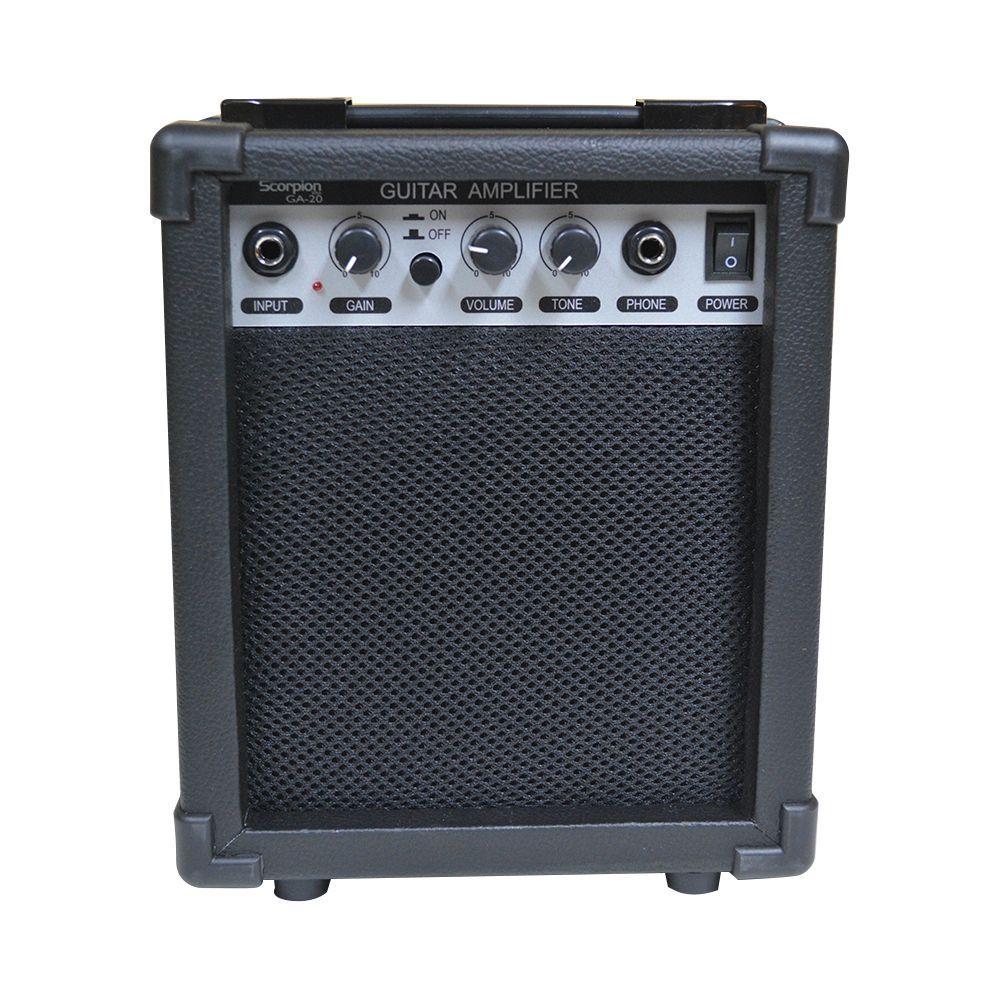 PACK GUITARRA ELECTRICA NATURAL / SUNBURST  + AMPLIFICADOR + COLGADOR SCORPION-5