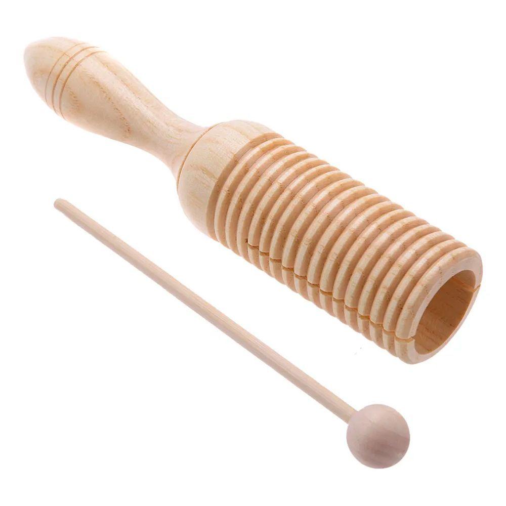 GUIRO CAMPANA DE MADERA CON MAZO RE-18 RMX-2