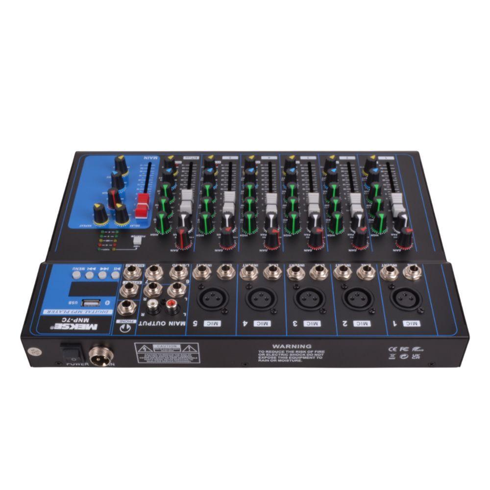 MIXER PASIVO BLUETOOTH USB 5 2 7CANALES MEKSE MNP 7C-2