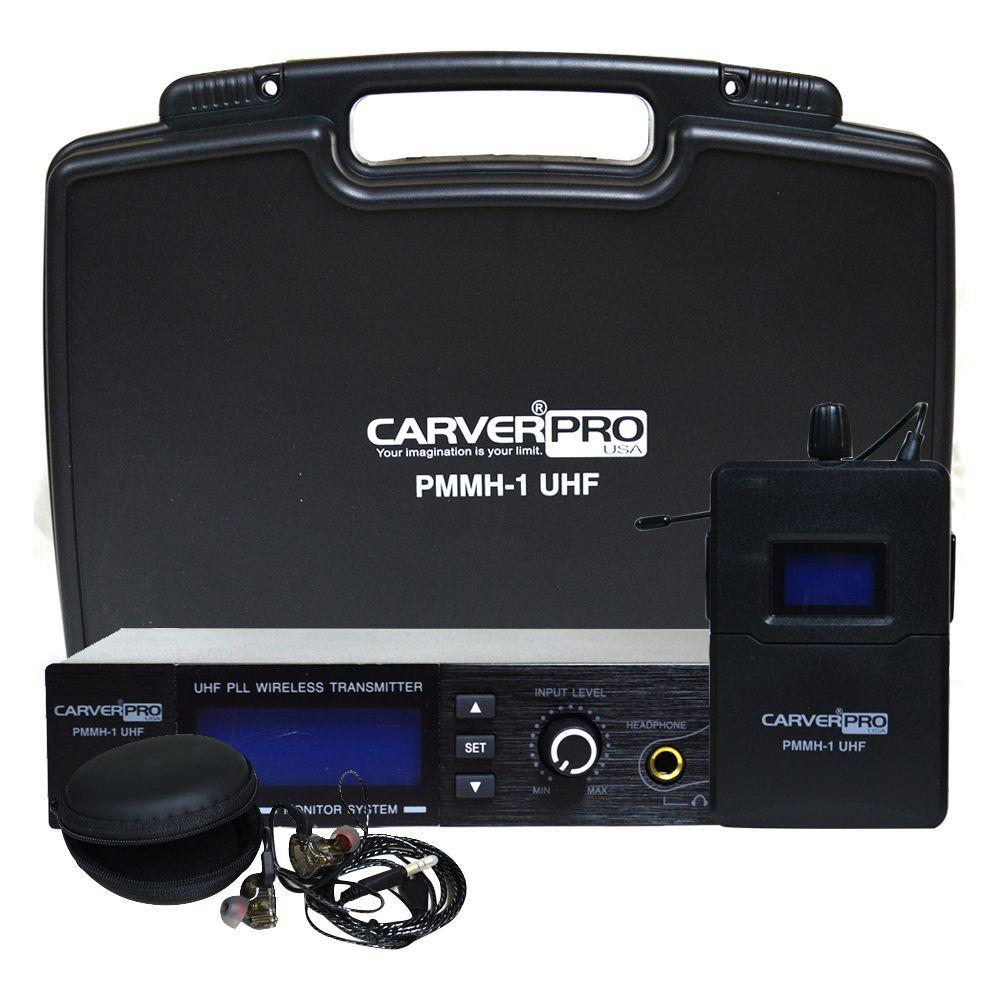 SISTEMA DE MONITOREO INALAMBRICO IN-EAR UHF PMMH-1 UHF CARVERPRO-4