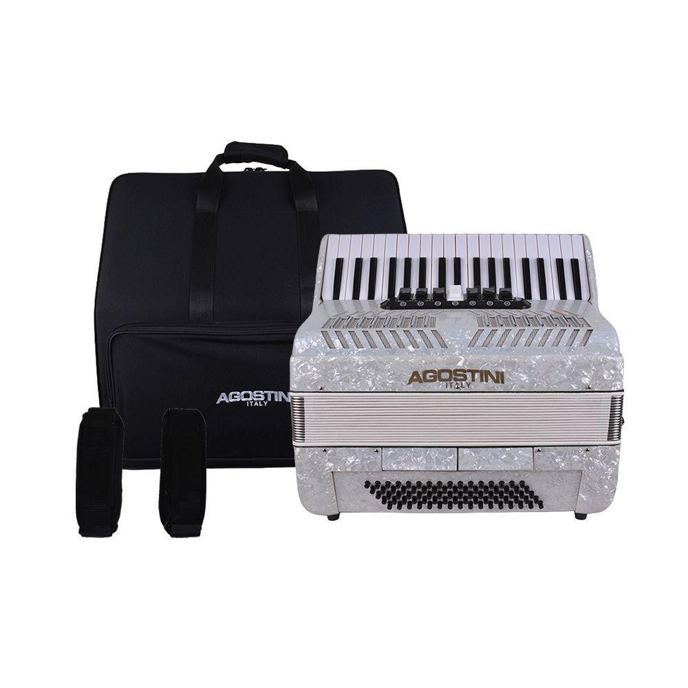 ACORDEON 80 BAJOS 7 2 REGISTROS BLANCO AGT 807 WH AGOSTINI-5